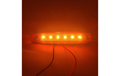 Габаритный фонарь Желтый 12-24v 6LED TH
