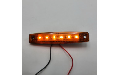 Габаритный фонарь Желтый 12-24v 6LED TH