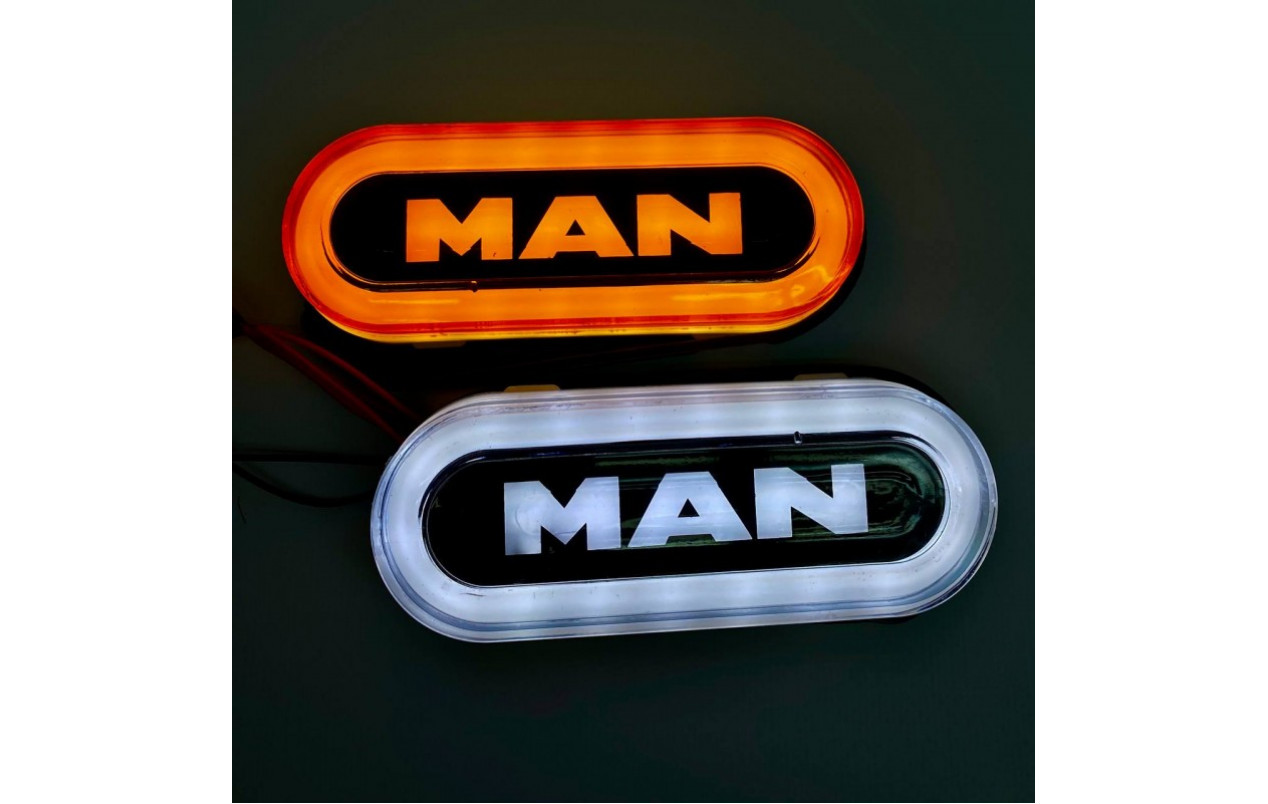 Габаритный фонарь белый MAN Неон 24v LED