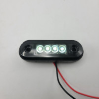 Габаритний ліхтар білий SMOKE 12-24v під трубу