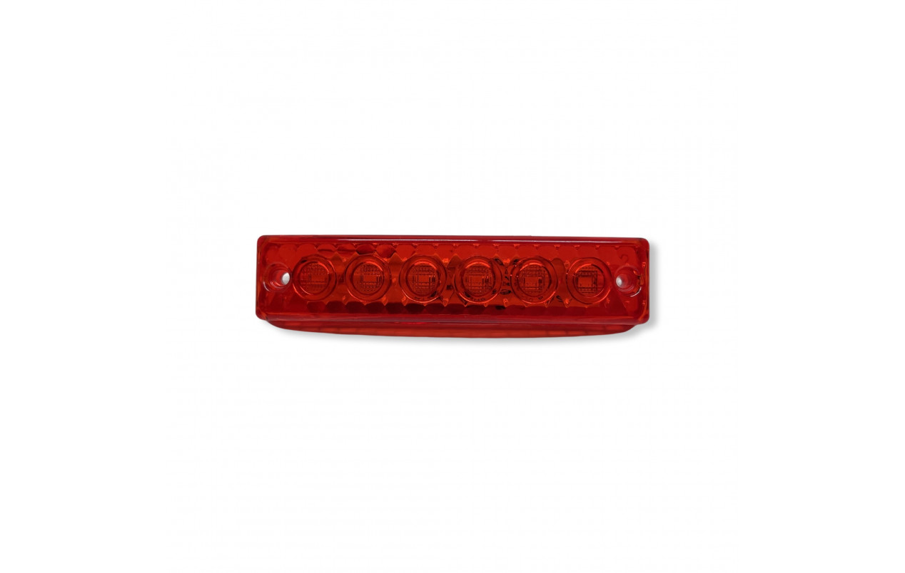Габаритный фонарь декоративный Красный 24v 6LED NOKTA