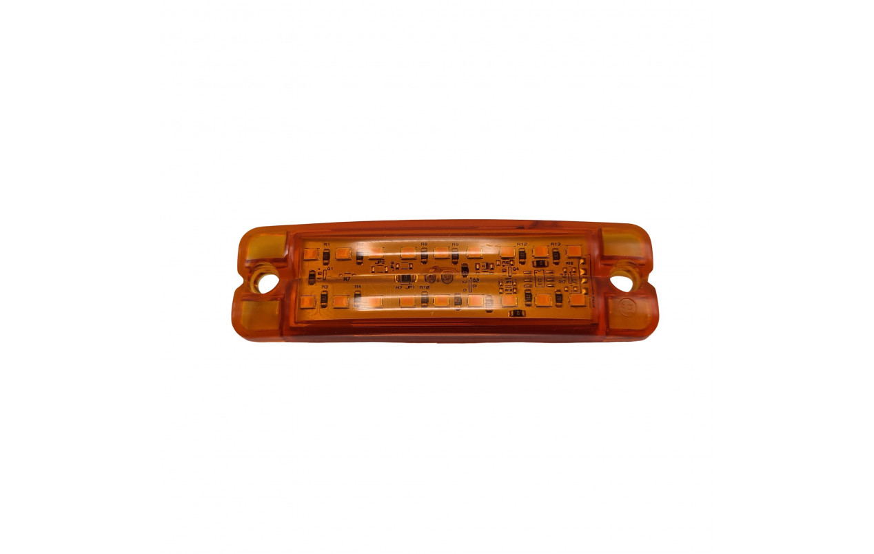 Габаритный фонарь двухрядный Желтый 12-24v 18LED TH