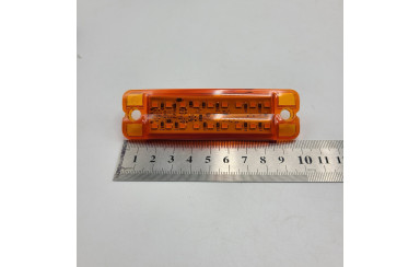 Габаритный фонарь двухрядный Желтый 12-24v 18LED TH