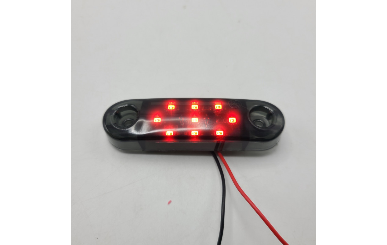 Габаритний ліхтар червоний SMOKE 12-24v 9LED