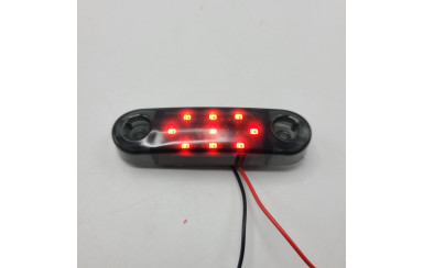 Габаритний ліхтар червоний SMOKE 12-24v 9LED