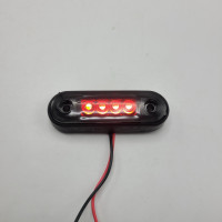 Габаритний ліхтар червоний SMOKE 12-24v під трубу