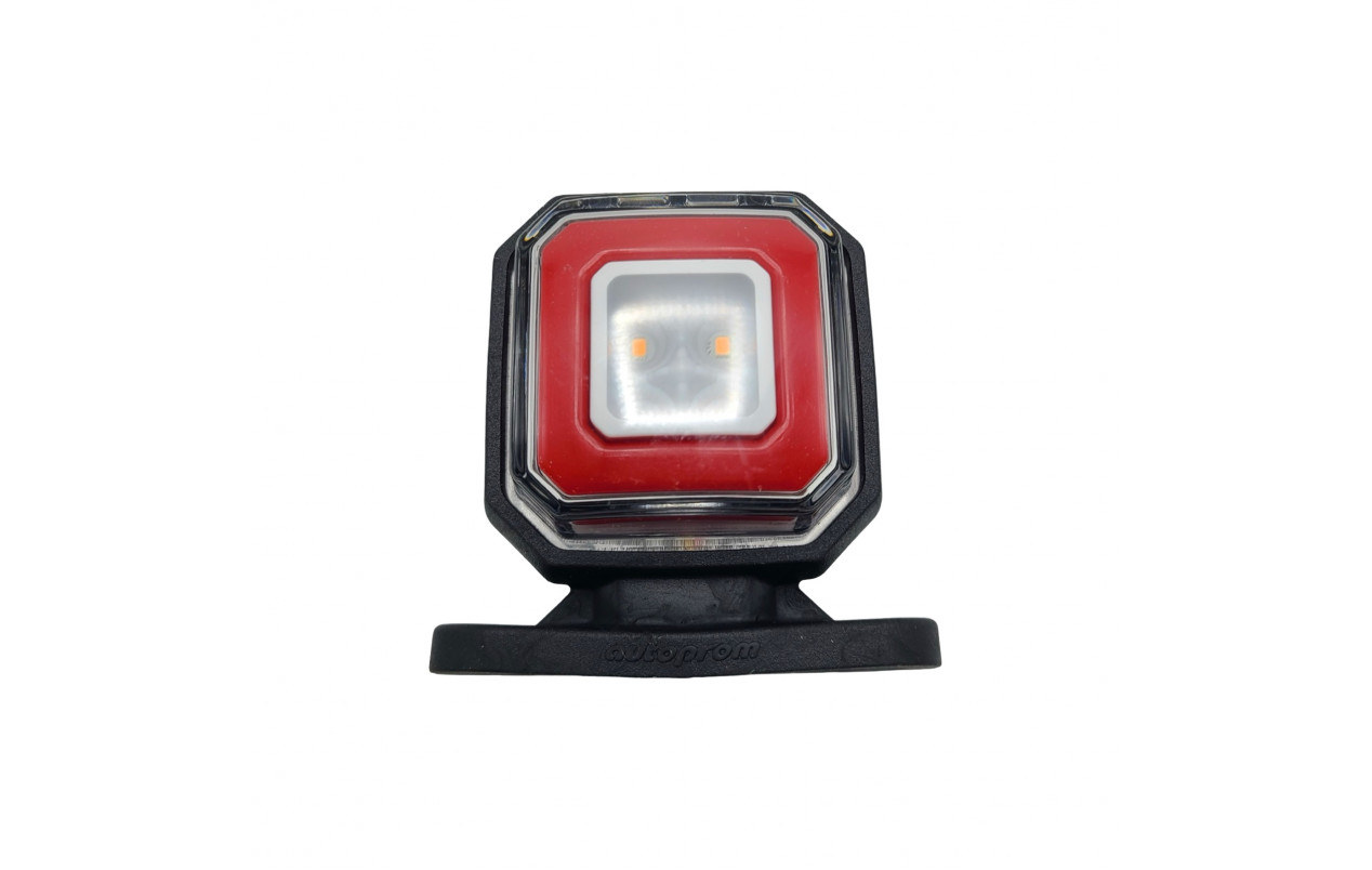 Габаритный фонарь квадратный 12-24v Красно-белый LED