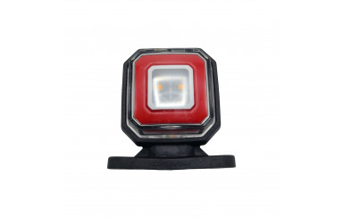 Габаритный фонарь квадратный 12-24v Красно-белый LED