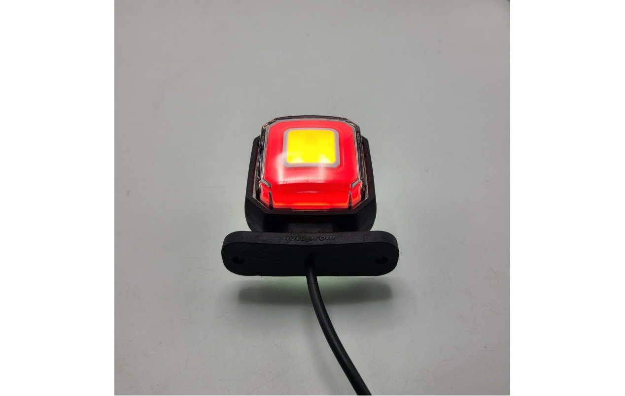 Габаритный фонарь квадратный 12-24v Красно-белый LED