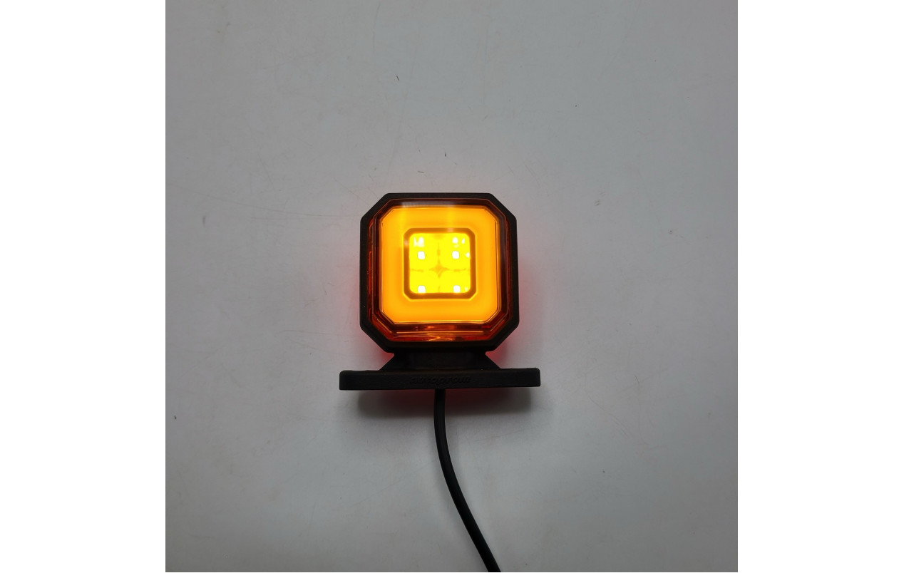 Габаритный фонарь квадратный 12-24v Красно-желтый LED