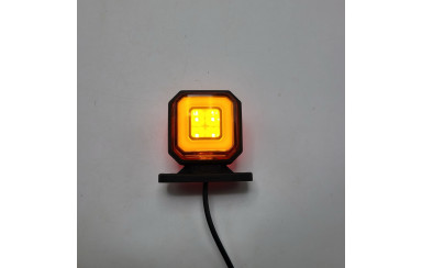 Габаритный фонарь квадратный 12-24v Красно-желтый LED