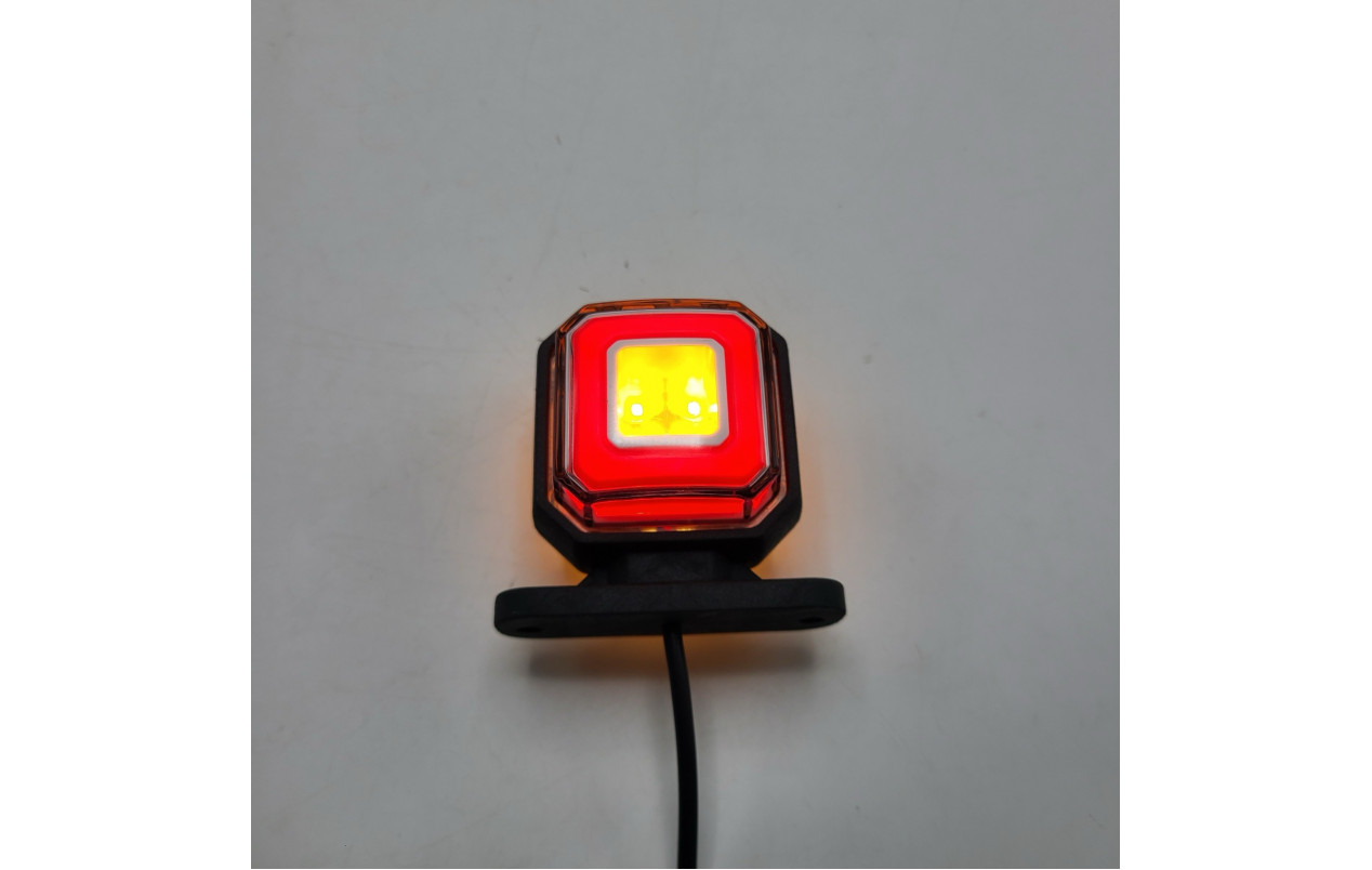 Габаритный фонарь квадратный 12-24v Красно-желтый LED