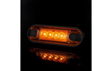 Габаритный фонарь "Slim" 4LED 12-24v Желтый LD3211