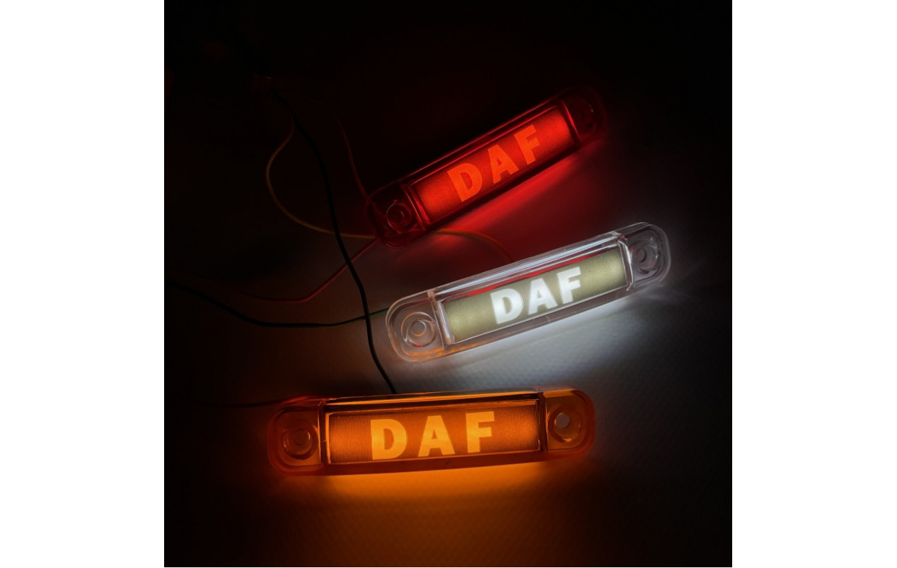 Габаритный фонарь с логотипом DAF 24v желтый