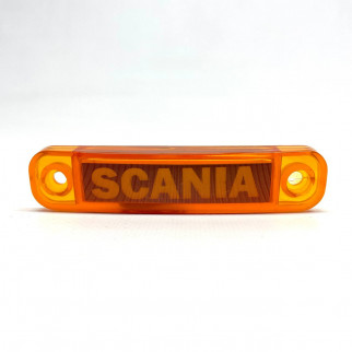 Габаритный фонарь с логотипом SCANIA 24v желтый