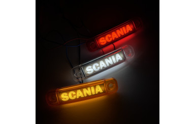 Габаритный фонарь с логотипом Scania 24v Белый