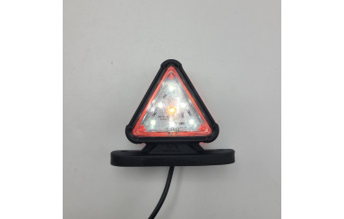Габаритный фонарь треугольный 12-24v Красно-белый LED