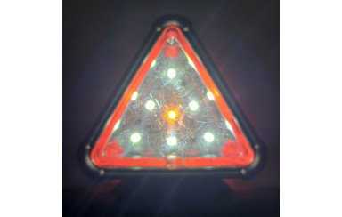 Габаритный фонарь треугольный 12-24v Красно-белый LED
