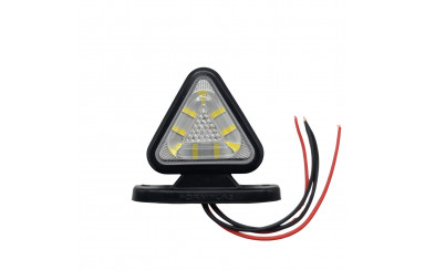 Габаритный фонарь треугольный 12-24v Красно-белый LED 6.5см