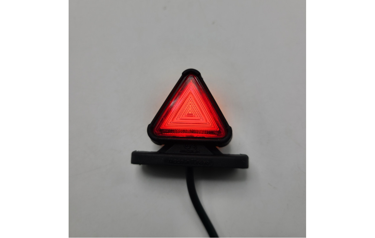Габаритний ліхтар трикутний 12-24v Червоно-жовтий LED 5см 