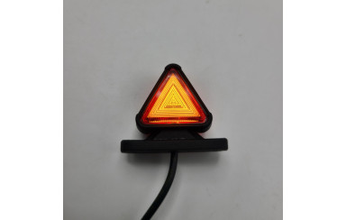 Габаритний ліхтар трикутний 12-24v Червоно-жовтий LED 5см 