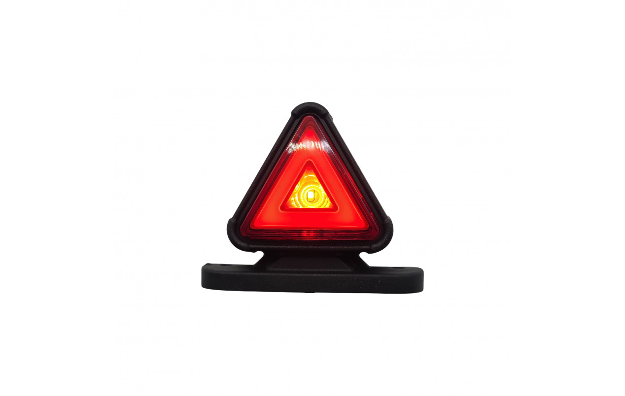Габаритный фонарь треугольный LED 12-24v Красно-желтый Неон 8,5см
