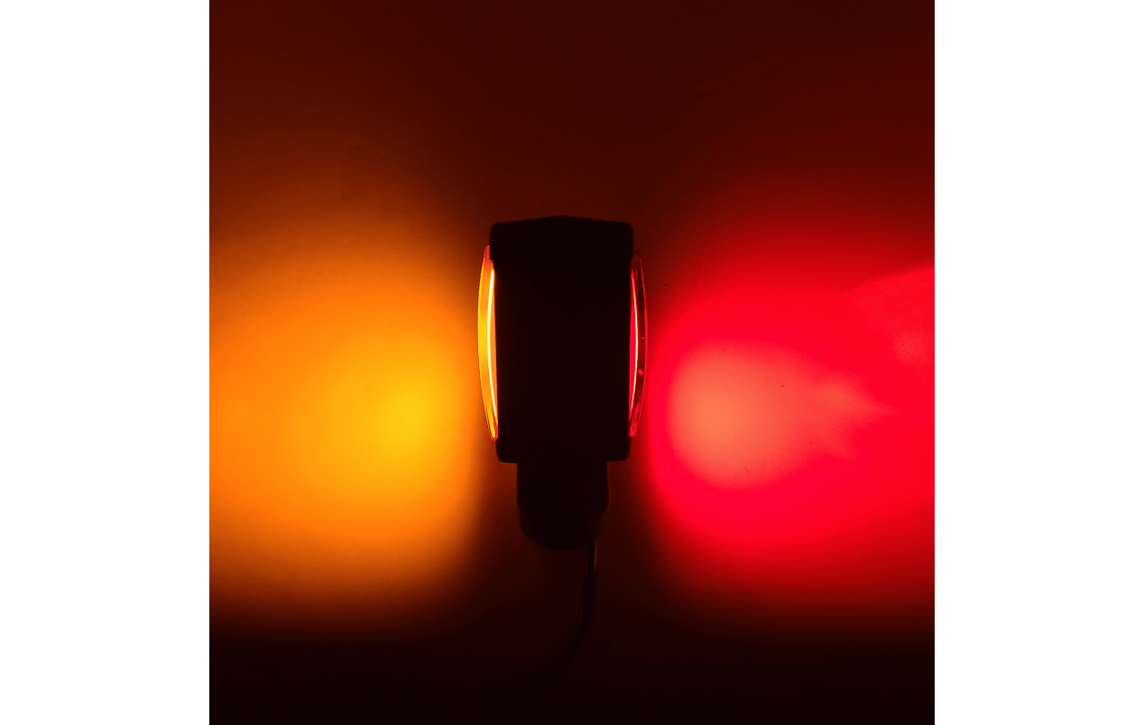 Габаритный фонарь треугольный LED 12-24v Красно-желтый Неон 8,5см