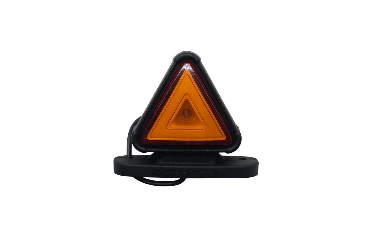 Габаритный фонарь треугольный LED 12-24v Красно-желтый Неон 8,5см