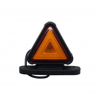 Габаритный фонарь треугольный LED 12-24v Красно-желтый Неон 8,5см