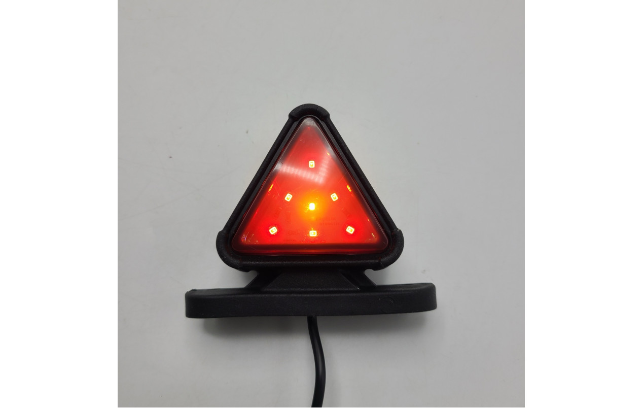 Габаритний ліхтар трикутний SMOKE 12-24v Червоно-білий LED