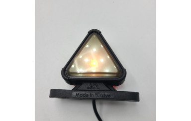 Габаритний ліхтар трикутний SMOKE 12-24v Червоно-білий LED