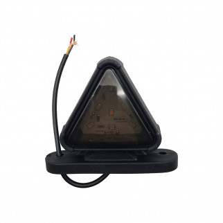 Габаритний ліхтар трикутний SMOKE 12-24v Червоно-білий LED
