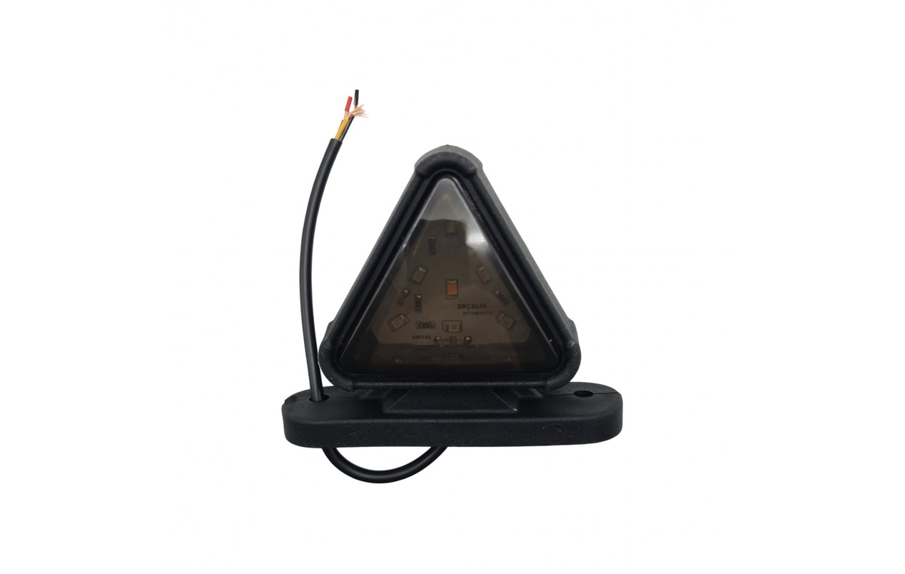 Габаритний ліхтар трикутний SMOKE 12-24v Червоно-жовтий LED