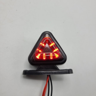 Габаритний ліхтар трикутний SMOKE 12-24v Червоно-білий LED 6.5см 
