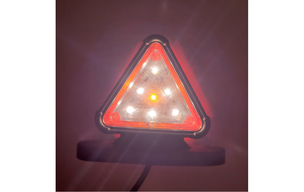 Габаритный фонарь треугольный 12-24v Красно-желтый LED