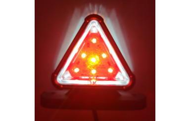 Габаритный фонарь треугольный 12-24v Красно-желтый LED