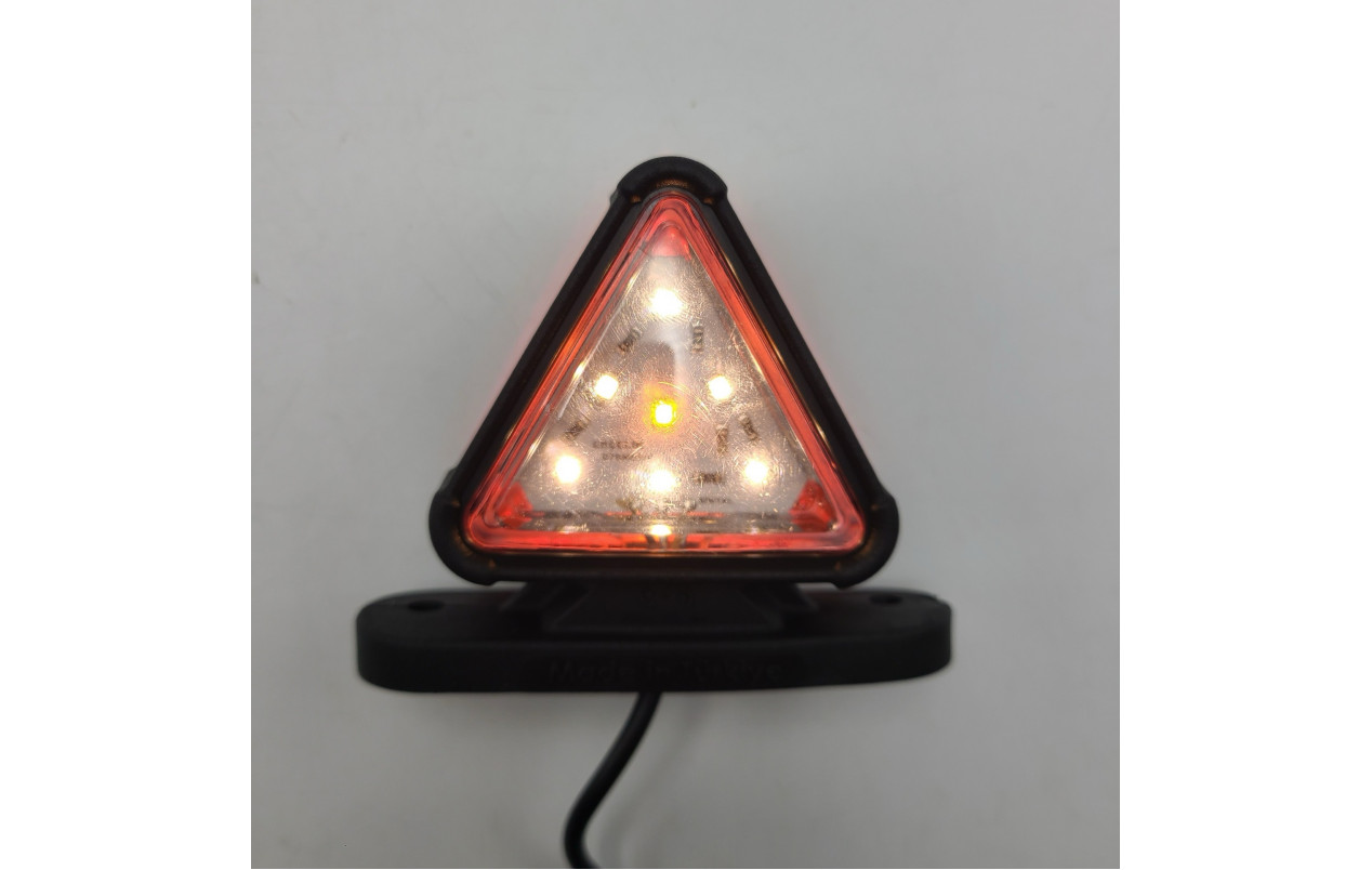 Габаритный фонарь треугольный 12-24v Красно-желтый LED