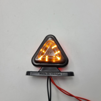 Габаритний ліхтар трикутний SMOKE 12-24v Червоно-жовтий LED 6.5см 