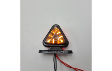 Габаритный фонарь треугольный SMOKE 12-24v Красно-желтый LED 6.5см