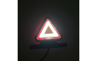 Габаритний ліхтар трикутний неон 12-24v Червоно-білий LED
