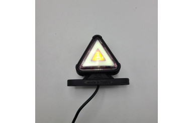 Габаритний ліхтар трикутний неон 12-24v Червоно-білий LED