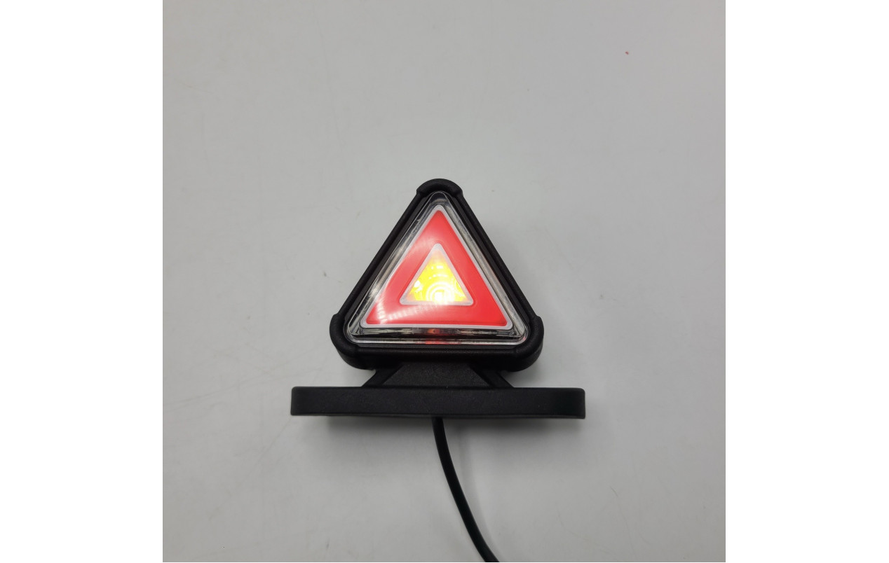 Габаритний ліхтар трикутний неон 12-24v Червоно-білий LED