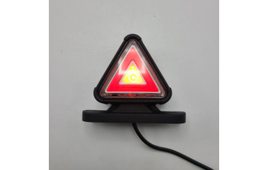 Габаритний ліхтар трикутний неон 12-24v Червоно-жовтий LED