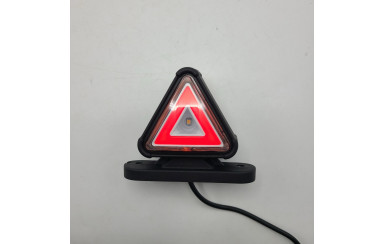 Габаритний ліхтар трикутний неон 12-24v Червоно-жовтий LED