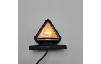 Габаритний ліхтар трикутний неон 12-24v Червоно-жовтий LED