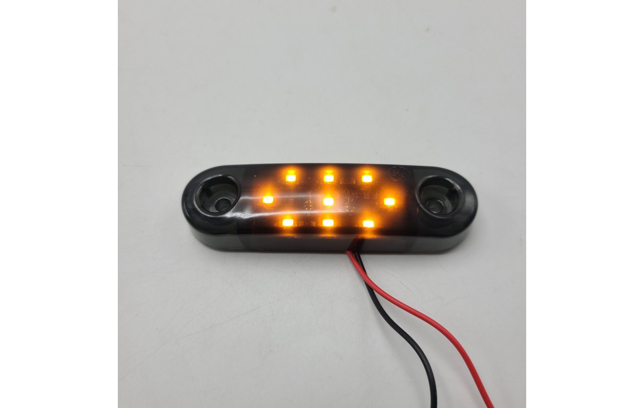 Габаритний ліхтар жовтий SMOKE 12-24v 9LED