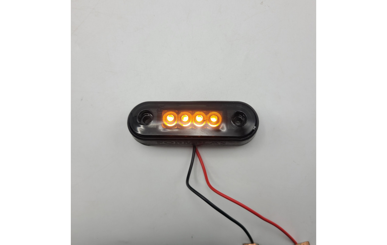 Габаритний ліхтар жовтий SMOKE 12-24v під трубу
