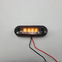 Габаритний ліхтар жовтий SMOKE 12-24v під трубу