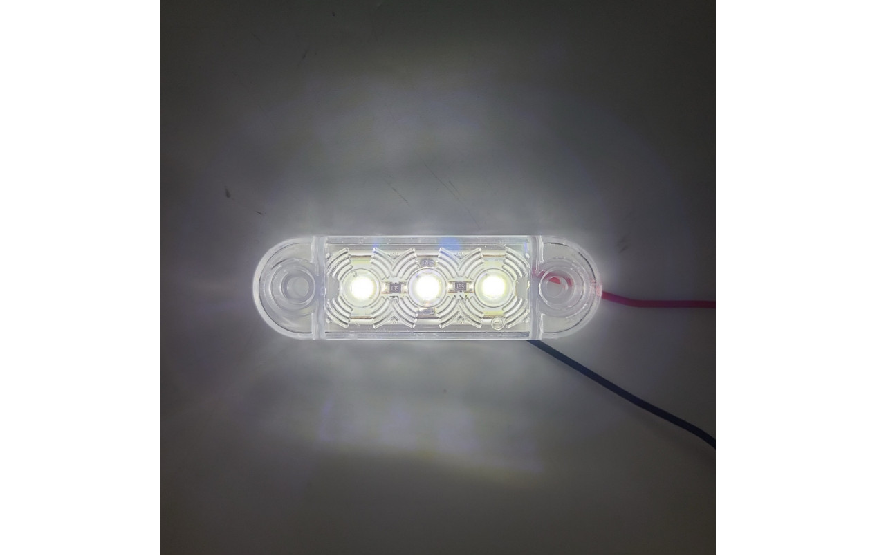 Габаритный фонарик светодиодный Белый 12-24v 3LED FR