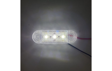 Габаритный фонарик светодиодный Белый 12-24v 3LED FR